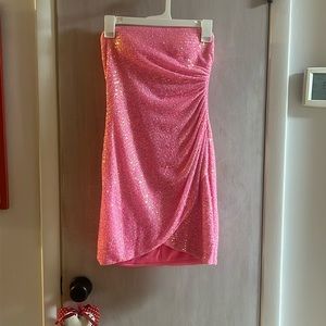 Pink sparkling dress